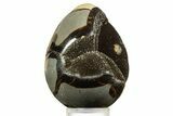 Septarian Dragon Egg Geode - Sparkly Black Crystals #344437-1